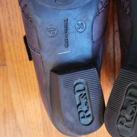 Remonte Dorndorf Brown Leather Shoes 38 Comfort 7 7.5 Ankle Boots Bootie Heels - Picture 3 of 9